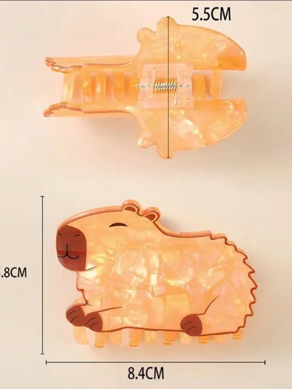 Capybara hair clip - Picture 2 of 3